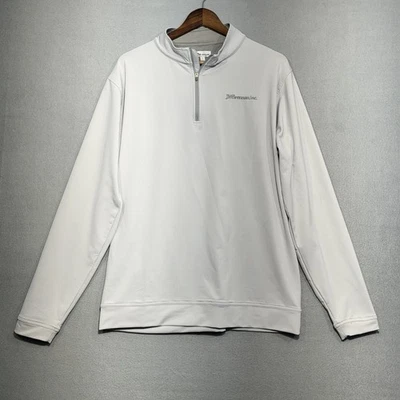 Sudadera Peter Millar Para Hombres XL Gris Manga Larga Atlética Golf 1/4 Cremallera Pullover Foto 1 de 4