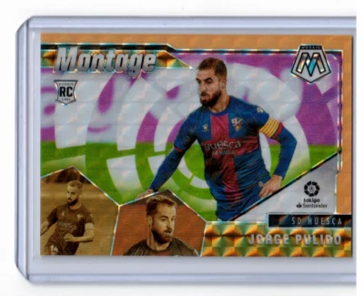 2020-21 Panini Mosaic LaLiga Montage Jorge Pulido Orange Prizm /25 Rookie Huesca - Image 1 of 2