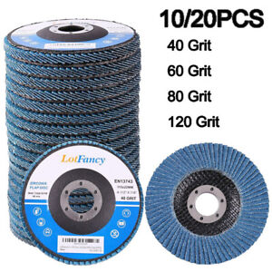 10/20 PACK 4 1/2 4.5x7/8 Zirconia Flap Discs Angle Grinder Sanding Sander Wheel