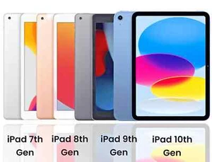 Apple iPad 10th 9th 8th 7th 6th Gen 32GB/64GB/128GB Wi-Fi EXCELLENT CONDITION - Picture 1 of 22