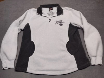 Harley Davidson женщин полиэстер 1/4 молнии свитер размер XL езды на мотоцикле  - Изображение 1 из 4