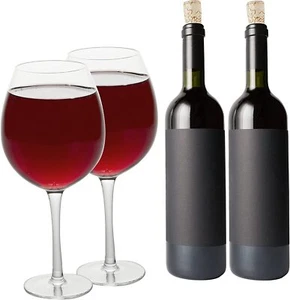 SCS Direct XL Giant Wine Glass (33.5oz ea, 2 pack) Valentine's Day Gift Idea - Picture 1 of 4