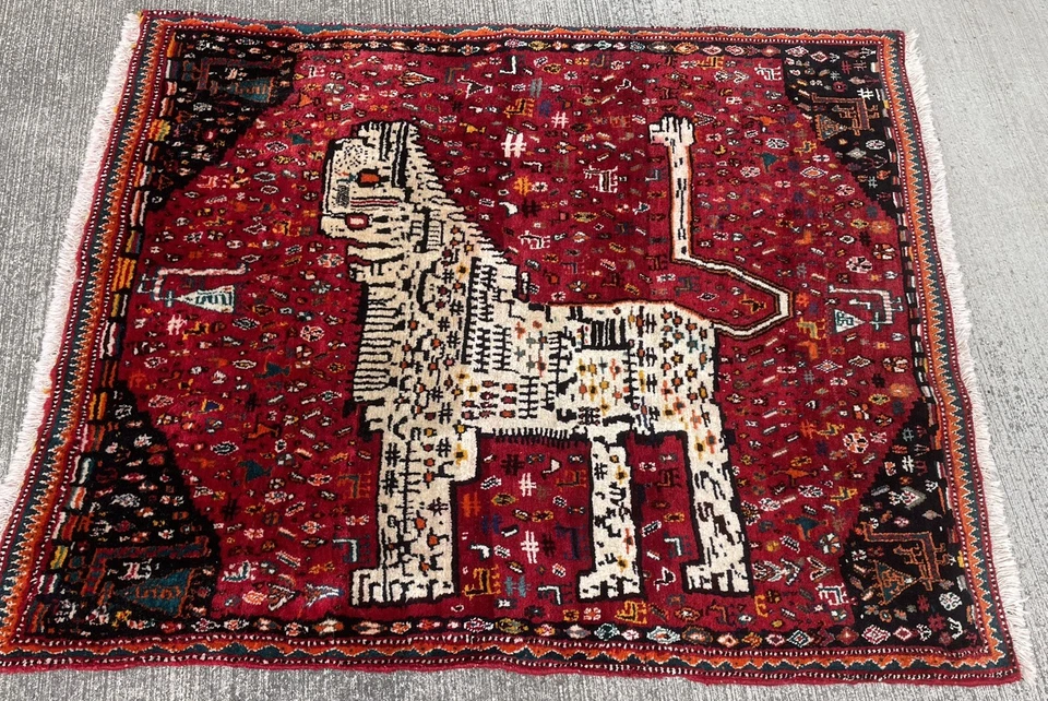 Tapis 140x115cm Gabbeh Kashkouli Teppich Alfombra Carpet rugs  Tappeto Teppe - Photo 1/4