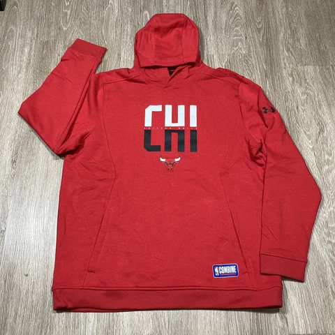 Chicago Bulls Hoodie 2XL Under Armour NBA Combine Pullover Sweater Cover