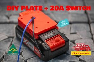 For Ozito Battery Adaptor Base DIY W Switch Up to 20Ah for 18V Multi Color
