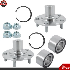 Front Left & Right Side Wheel Hub & Bearing Set For 2006-2011 Honda Civic 1.8L - Picture 1 of 14