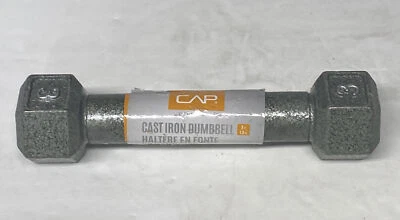 CAP 1X 3 Lb Cast Iron Hex Dumbbells Single Hand Weight Collectible New - Image 1 of 4