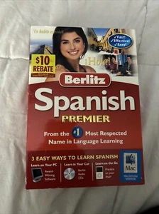 Berlitz Spanish Premier Software Windows PC Mac 2006 Eight CD Language Learning - Picture 1 of 5