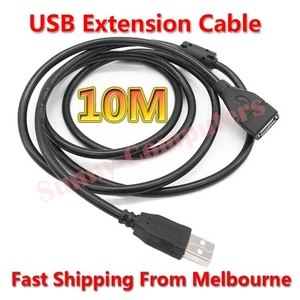 USB Type-A Male to Female M/F Extension Lead With Magnetic Ring 10M 5M 3M 1M AU - Picture 1 of 9