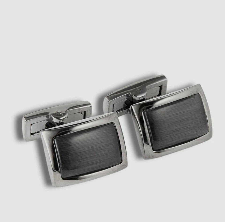 Gemelos Ryan Seacrest Distinction para hombre plateados rodios negros Cateye $45 Foto 1 de 1