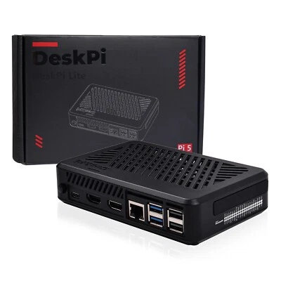 DeskPi Lite Pi5 Case ABS Enlosure with Armor Lite V5 Support M.2 NVMe SSD - Image 1 of 4