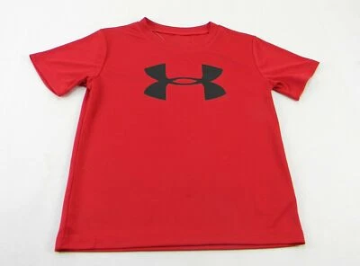 Conjunto de 2 piezas de traje deportivo Under Armour para niños camiseta/pantalones cortos talla 5 rojo/negro Foto 1 de 4