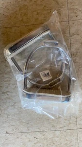 Stirrup Irons FILLIS Stainless STEEL 4 1/2" English Saddle w/ White pads NEW - Picture 1 of 3
