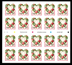 U.S. #3274a MHN,  VICTORIAN LOVE Booklet, 33 Cent FV $6.60 (1999) - Picture 1 of 2