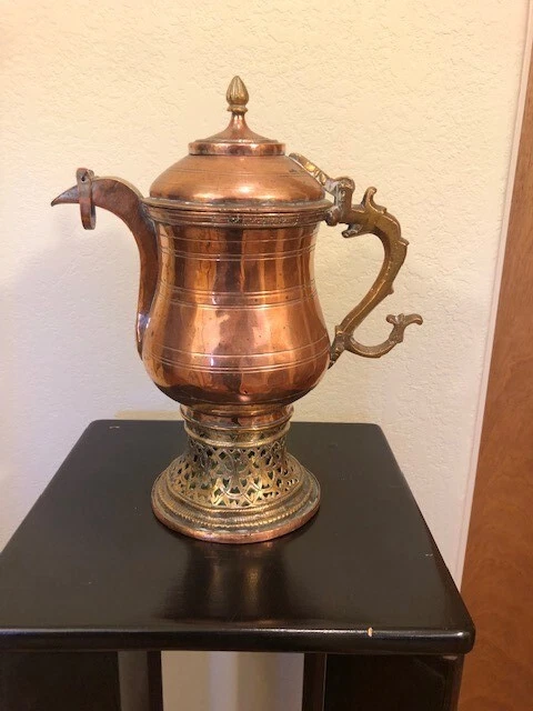 Antique 19th Century Brass and Copper Water Kettle Samovar - Image 1 of 4