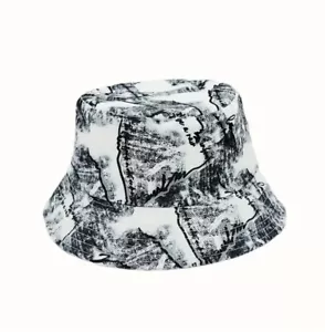 Artistic Print Bucket Hat, Black One Size, Unisex, Beach, Sun, Fishing, USA, NWT - Picture 1 of 3