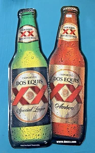 Letrero de lata de metal de cerveza Dos Equis Cerveza Bar Mancave - 11”x20” - 2005 ¡Bonito!! - Imagen 1 de 4
