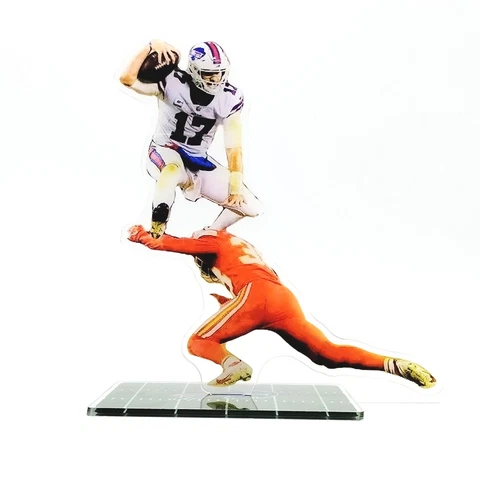 Josh Allen Figure - #17 of Buffalo Bills Leaps Over Vs Chiefs in 2021 Ornament Cover