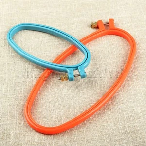 Oval Cross Stitch Machine Embroidery Frame Hoop Ring Sewing Tool 1/2Pcs Plastic - Picture 1 of 9