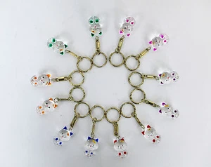 WHOLESALE LOT OF 12,24--TRANSPARRENT BEAR KEYCHAIN, MIX COLOR SOUVENIR--DHA3-6 - Picture 1 of 4