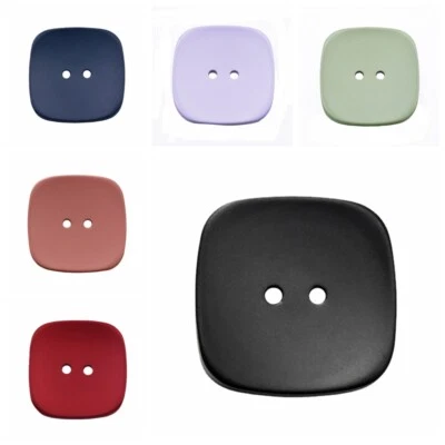 8Pcs DIY Matte Sewing Buttons 2-Hole Square Button for Wool Coat Overcoat Button - Image 1 of 4