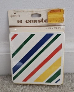 Vintage Hallmark Coasters 16 Sealed Primary Colors Rainbow - Picture 1 of 4