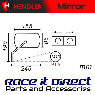 Espejo retrovisor izquierdo bmw r1200gs 2011 hendler Foto 1 de 4