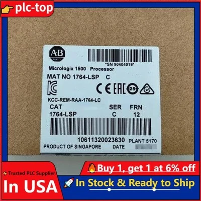 AB 1764-LSP MicroLogix 1500 Processor Module 1764LSP New Sealed US Free Tax - Image 1 of 4