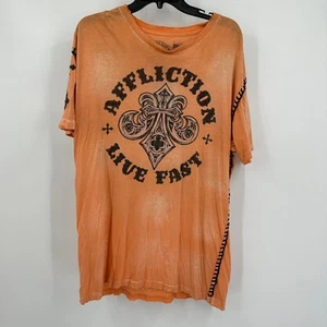 Camiseta gráfica Affliction para mujer XL alas de ángel gótica Y2K motociclista tatuaje camisa - Imagen 1 de 6