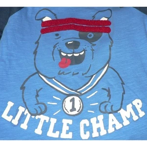 Camiseta de béisbol Joe Fresh Little Champ para niños pequeños en azul/rojo/blanco 4 años - Imagen 1 de 3