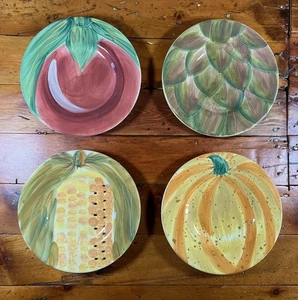 Juego de 4 platos de ensalada Pfaltzgraff Central Market de 8" de gres vegetariano de granja - Imagen 1 de 13