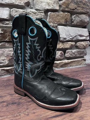 New Women’s Black Smoky Mountain Cowgirl Western Square Toe Cowboy Boots Sz 8 - Image 1 of 4