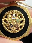 Vintage Masonic Star Fraternity NY Pendant Gold