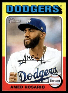 2024 Topps Heritage MINI Amed Rosario #377 Los Angeles Dodgers - Picture 1 of 2