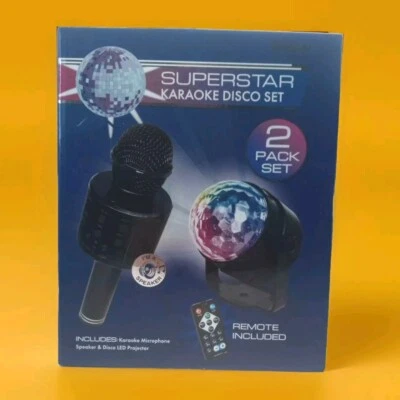Glow Projector LED Microphone and Speaker Podcast Disco Combo  - Image 1 of 4