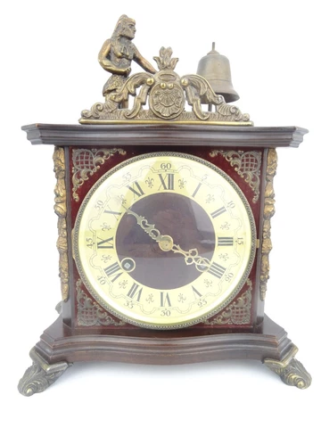 Dutch Vintage Antique Hollandia Mantel Shelf 8 day Clock (Wuba Warmink era) Cover