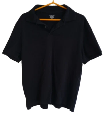 J. Ferrar Men's Black Short Sleeve Pima Cotton Shirt Size Large - Image 1 of 4