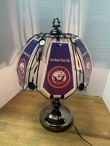United States Dept/NAVY 3-Wege Touch Lampe 16"T 6 Glasscheiben LEUCHTMITTEL INKL. NEU - Bild 1 von 7