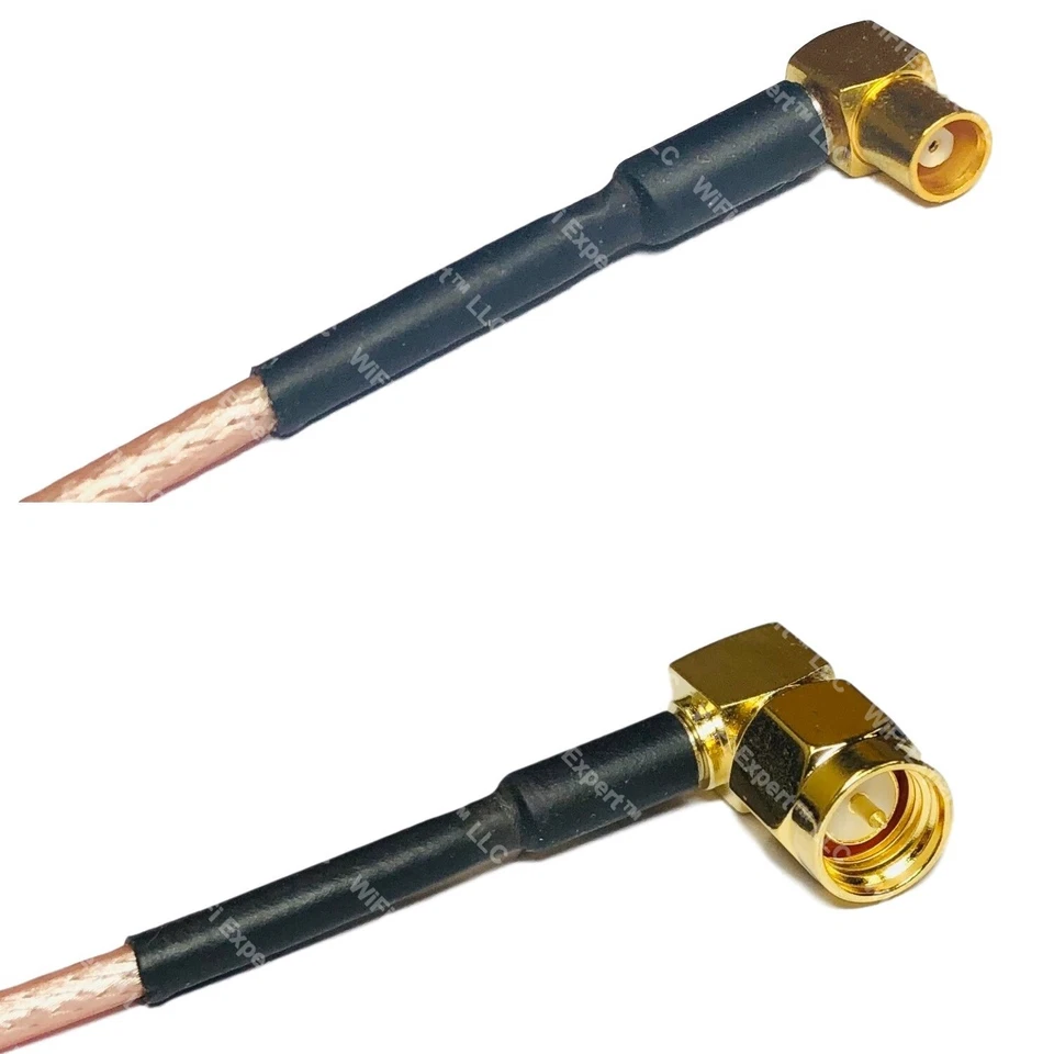 RG316 MCX FEMALE ANGLE to SMA MALE ANGLE RF Cable Rapid-SHIP LOT - Image 1 of 1