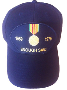 VIETNAM VETERAN 1959-1975 ENOUGH SAID Military Ball Cap