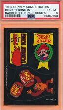 PSA 6 BARRELS of FUN 1982 DONKEY KONG STICKER GRADED TOPPS VIDEO GAME CARD TPHLC