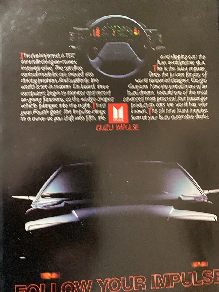 Isuzu Impulse, Full Page Vintage Print Ad - Image 1 of 1