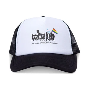 The Phluid Project Pride Is a March Snap-Back Trucker Hat, White/Black, NWT - Picture 1 of 1