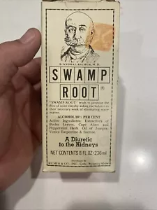 Antique Swamp Root Diuretic to Kidneys by Kilmer & Co. Bottle, Box Unopened! - Picture 1 of 16