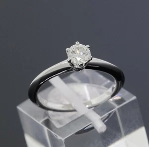 Tiffany&Co.PT950 Platinum 0.36ct F,VVS2 Diamond Wedding Engagement Ring Size5.25 - Picture 1 of 7