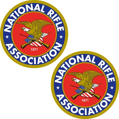 2x National Rifle Association NRA 3 Inch Sticker Laptop Second Amendment Decal