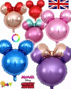 UK Large Disney Mickey Minnie Mouse Birthday Party Head Balloons Children Kids - Picture 1 of 29