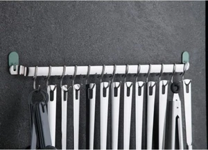 14 Hooks Utensil Rack  Kitchen Rack Rail Rack Organizer for Hanging Knives Mug - Picture 1 of 5