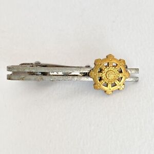 Vintage Japanese Tie Clip 22+K Yellow Gold Overlay on SILVER Found Honolulu 1988