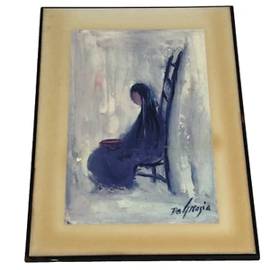 Vintage Sears Robuck Ted Degrazia Print on Wood Board "Red Bowl" Picture - Picture 1 of 5